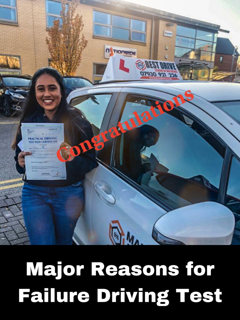 Major Reasons for Failure Driving Test