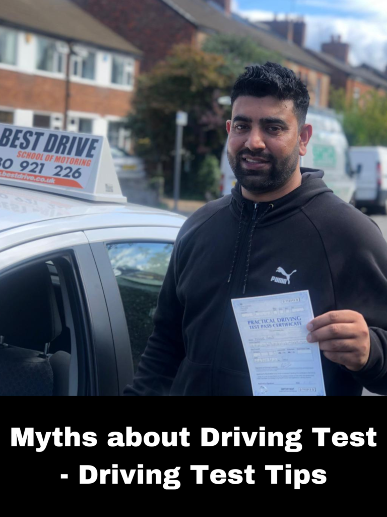 Myths about Driving Test - Driving Test Tips