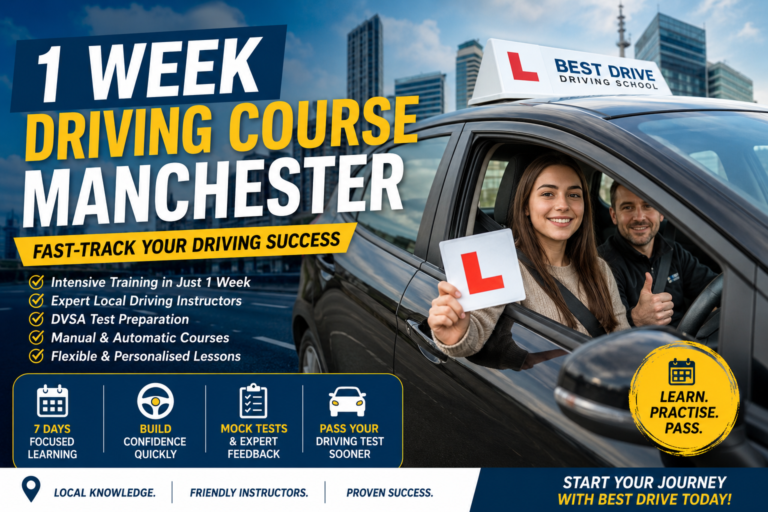1 Week Driving Course Manchester: Fast-Track Your Driving Success