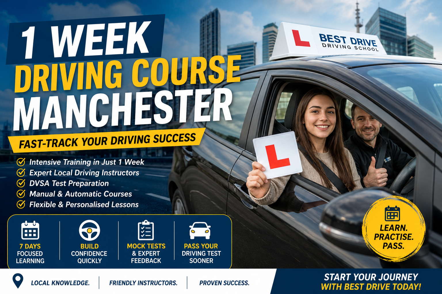 1 Week Driving Course Manchester